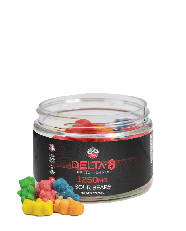 Delta 8 Legacy Gummies Sour Bears 50ct 1250mg