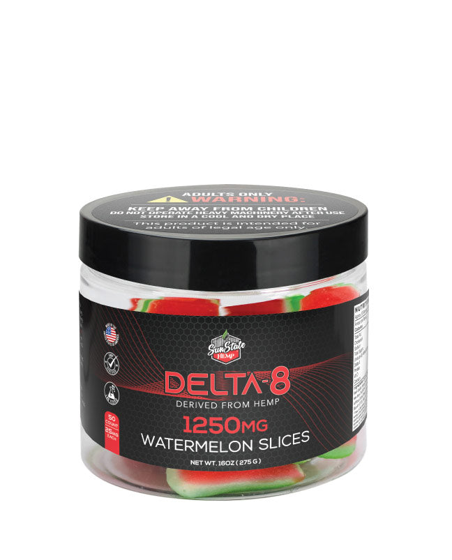 Delta 8 Legacy Gummies Watermelon Slices 50ct 1250mg