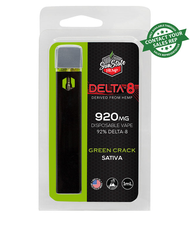 Delta 8 Sativa Green Crack 1ml 920mg Disposable