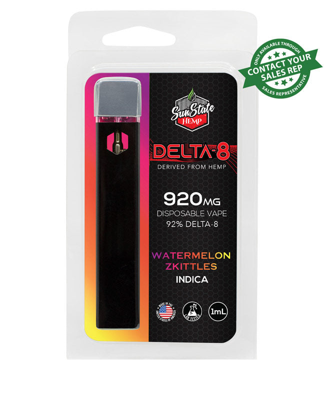 Delta 8 Indica Watermelon Zkittles 1ml 920mg Disposable